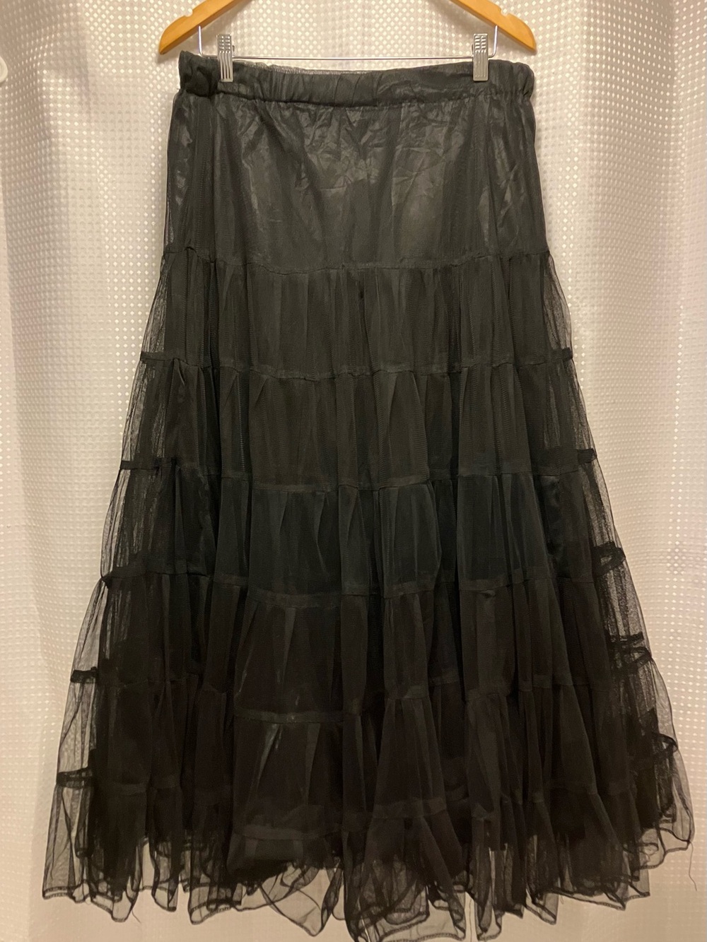 Vintage Y2K Black Raven Goth Festival Skirt OS